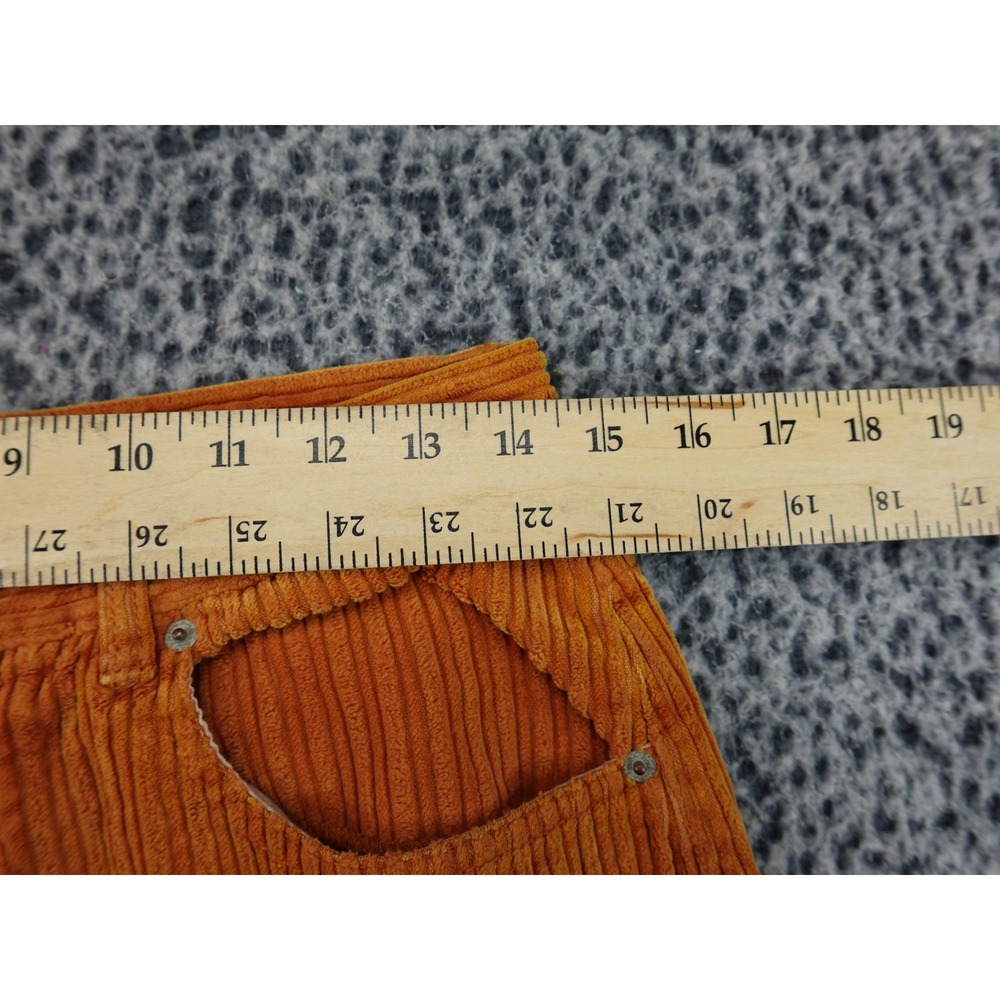 BDG Corduroy Pants Womens 30 Orange High-Rise Baggy Wide Leg Urban Outfitters - Picture 8 of 15